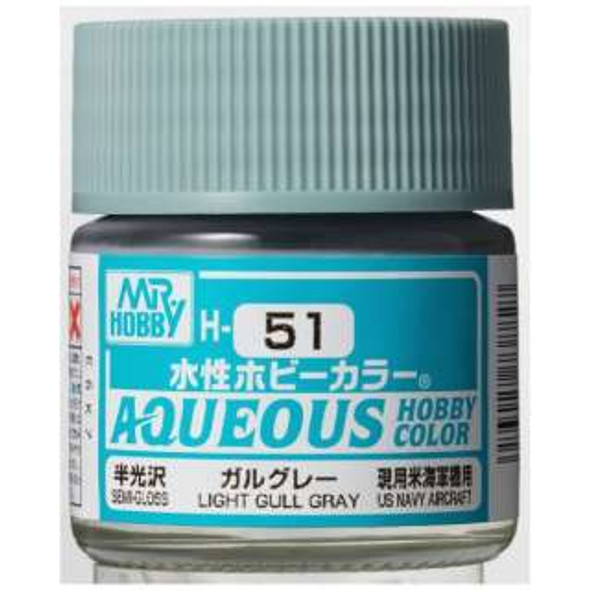 MRHH51 - Mister Hobby Aqueous Gloss Light Gull Gray (US Navy Aircraft) - 10ml - Acrylic