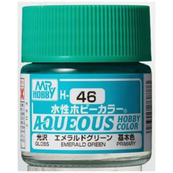 MRHH46 - Mister Hobby Aqueous Gloss Emerald Green (Primary) - 10ml - Acrylic