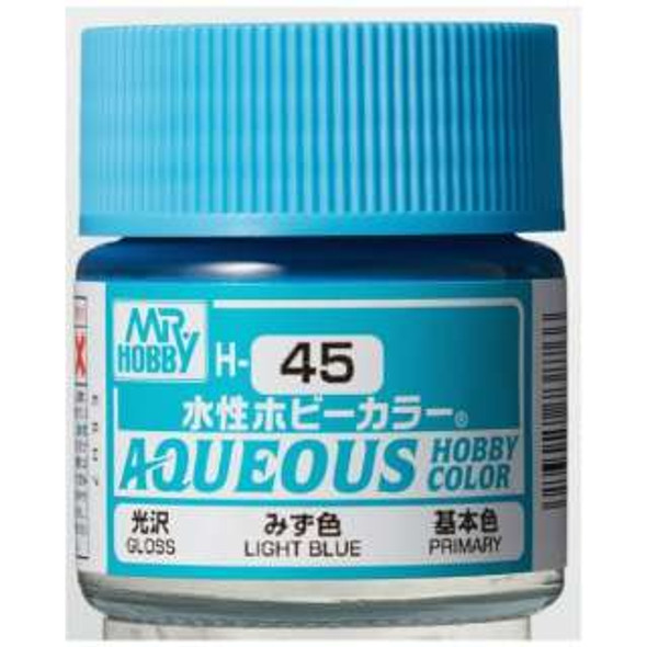 MRHH45 - Mr. Hobby Aqueous Gloss Light Blue - 10ml - Acrylic