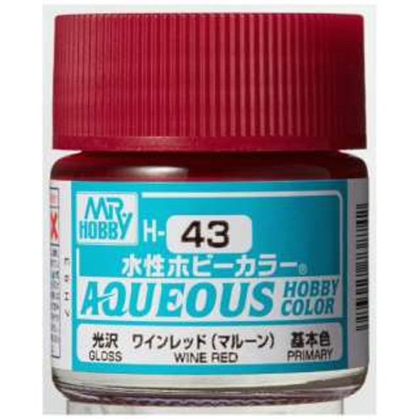 MRHH43 - Mr. Hobby Aqueous Gloss Wine Red - 10ml - Acrylic