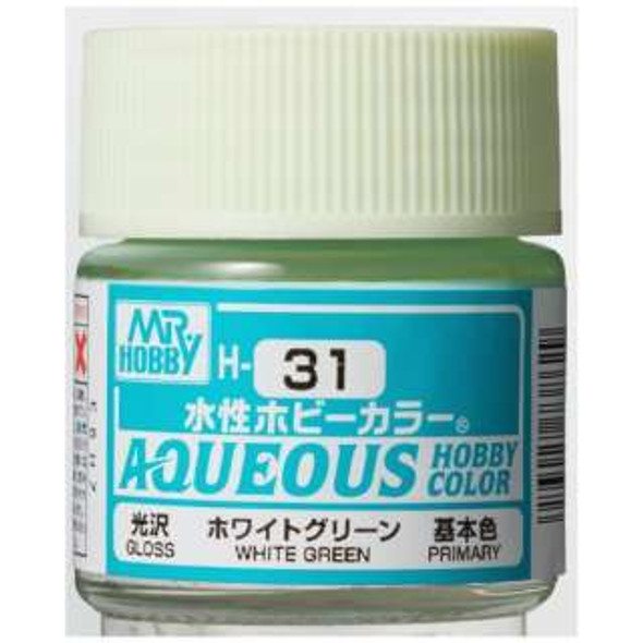 MRHH31 - Mr. Hobby Aqueous Gloss White Green - 10ml - Acrylic