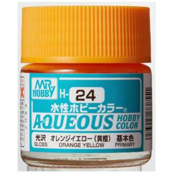 MRHH24 - Mr. Hobby Aqueous Gloss Orange Yellow - 10ml - Acrylic