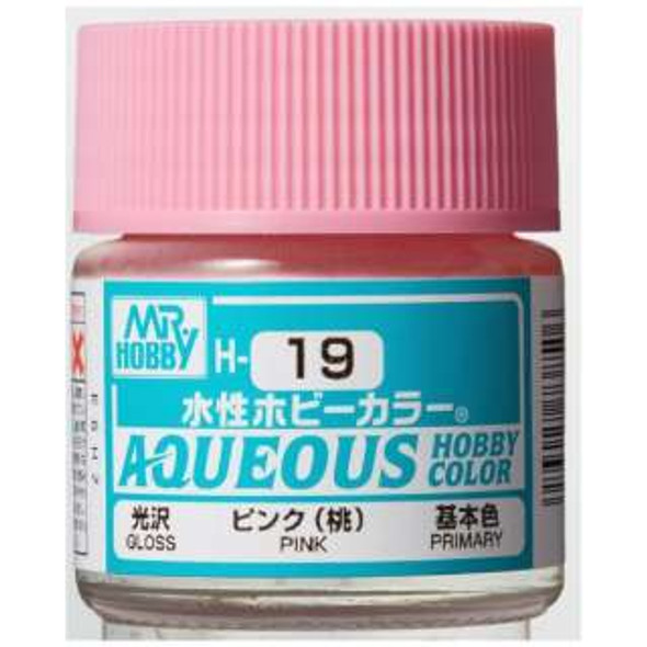 MRHH19 - Mister Hobby Aqueous Gloss Pink (Primary) - 10ml - Acrylic