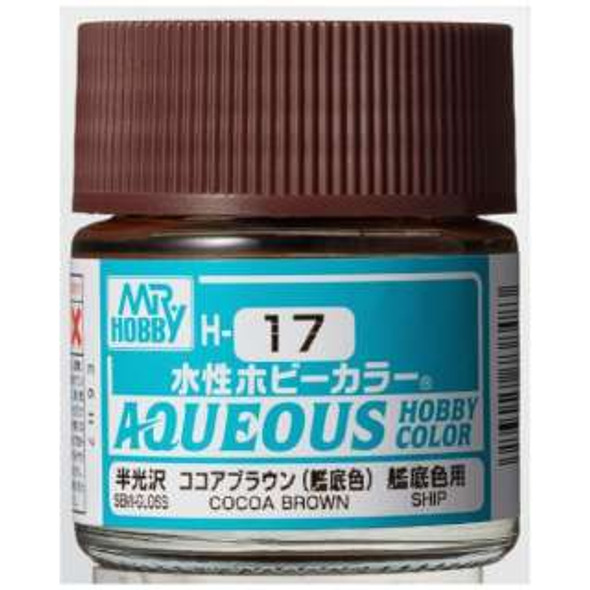 MRHH17 - Mr. Hobby Aqueous Gloss Cocoa Brown - 10ml - Acrylic