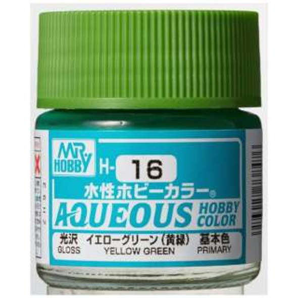 MRHH16 - Mr. Hobby Aqueous Gloss Yellow Green - 10ml - Acrylic