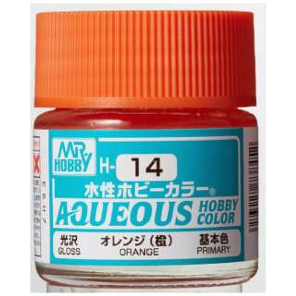 MRHH14 - Mr. Hobby Aqueous Gloss Orange - 10ml - Acrylic