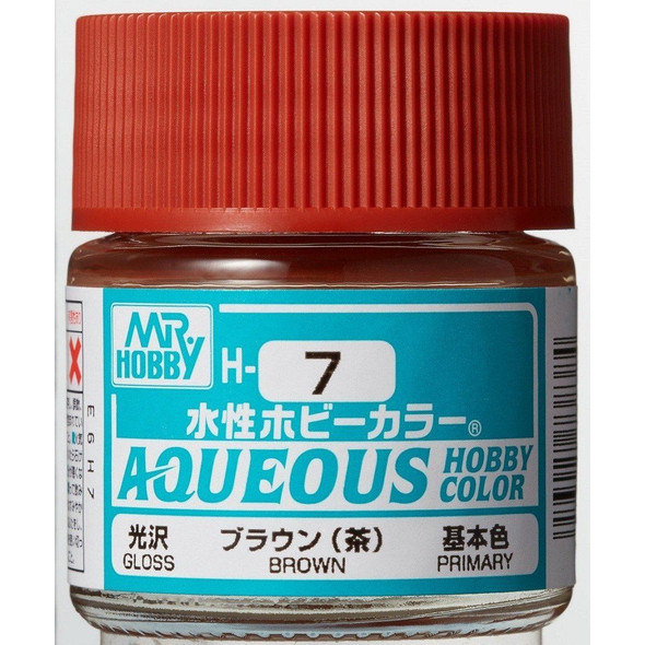 MRHH7 - Mister Hobby Aqueous Gloss Brown (Primary) - 10ml - Acrylic