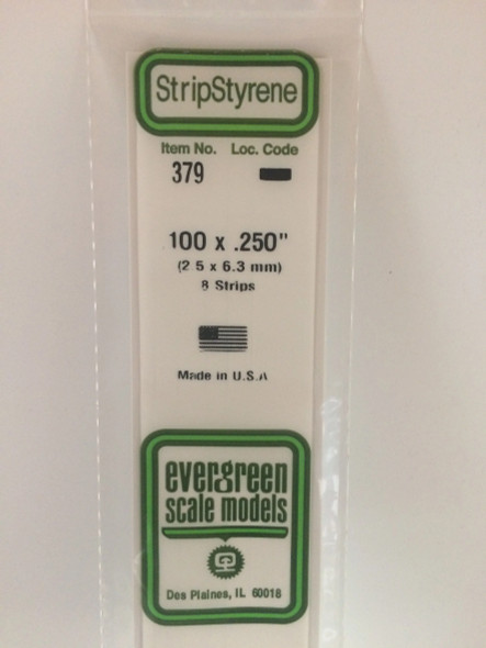 EVE379 - Evergreen Scale Models .100x.250 Strips"