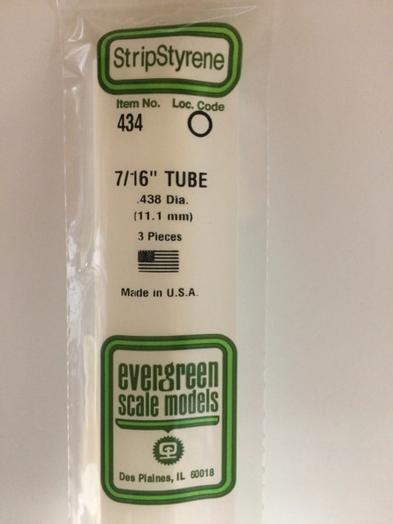 EVE434 - Evergreen Scale Models 7/16 Tubes