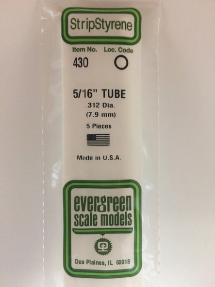 EVE430 - Evergreen Scale Models 5/16" Tubes