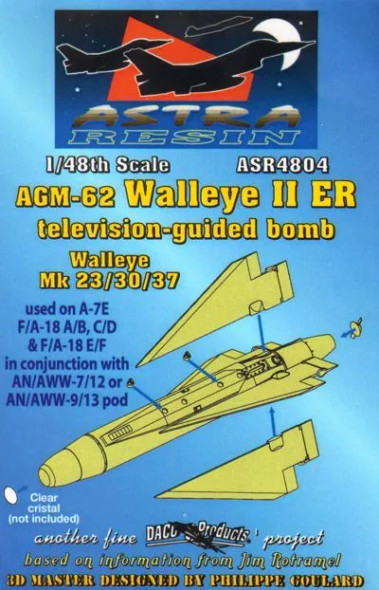 DACASR4804 - Daco Products 1/48 AGM-62 Walleye II ER bomb (resin)
