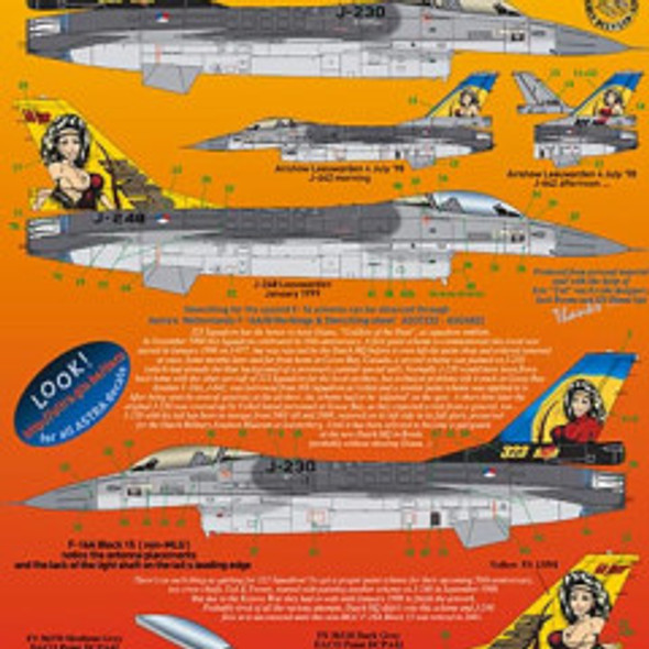 DACASD7218 - Daco Products 1/72 F-16A Block15 Fighting Falcon Royal Netherlands Air Force 323sqn Dirty Diana