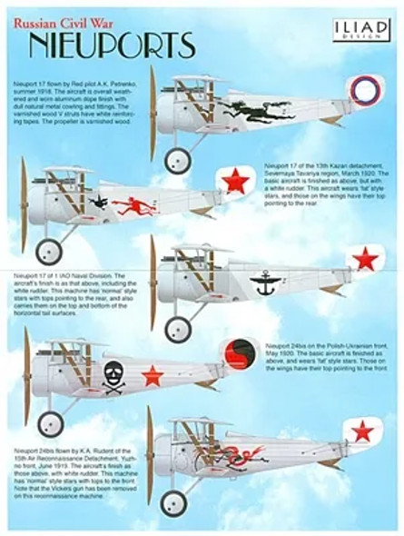 ILI48008 - Iliad Design 1/48 Russian Civil War Nieuports decals