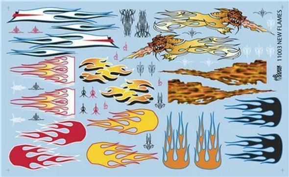 GOF11003 - Gofer Racing 1/25 New Flames Decals