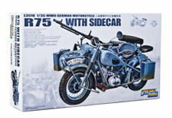 LIOL3510 - Lion Roar 1/35 WWII German Motorcycle R75 with Sidecar