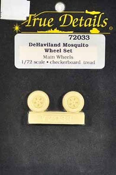 TRU72033 - True Detail 1/72 De Haviland Mosquito Wheels Set - Checkerboard Tread