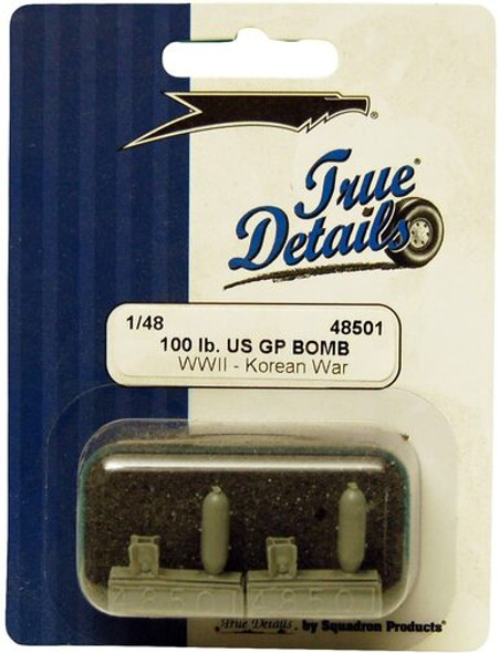 TRU48501 - True Detail 1/48 US 100lb GP Bomb WWII/Korean War - 2pcs