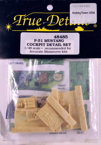 TRU48485 - TruE Detail 1/48 P-51 mustang Cockpit detail set
