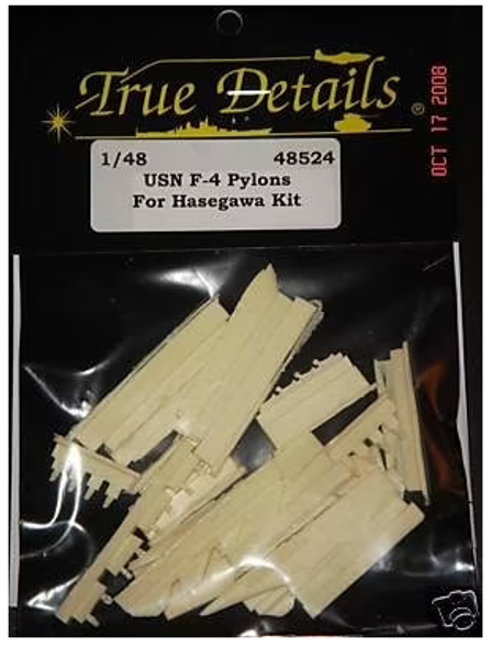 TRU48524 - True Detail 1/48 USN F-4 Phantom Pylons Set - For Hasegawa Kit