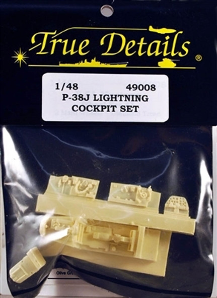 TRU49008 - True Detail 1/48 P-38J Lightning Cockpit Set - For Hasegawa Kits