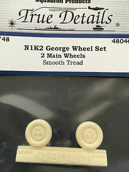TRU48040 - True Detail 1/48 N1K2 George Wheel Set Smooth Tread