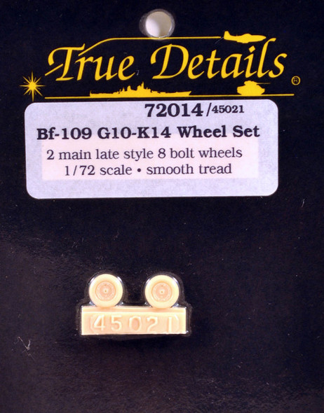 TRU72014 - True Detail 1/72 Bf-109 G10-K14 Wheel Set