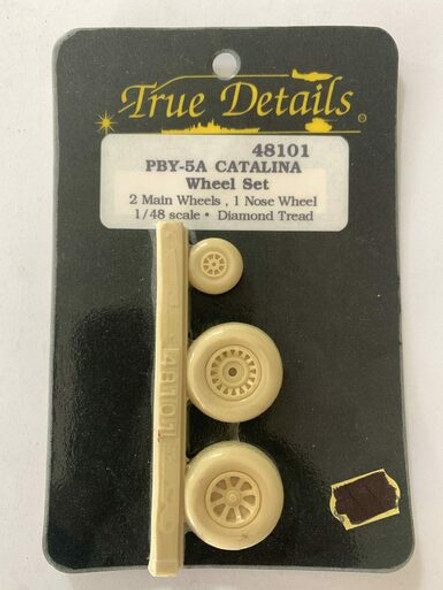 TRU48101 - True Detail 1/48 PBY-5A Catalina Wheel Set - Diamond Tread