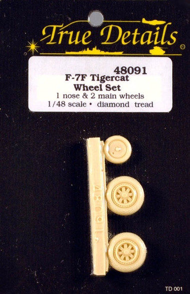 TRU48091 - True Detail 1/48 F-7F Tigercat Wheel Set - Diamond Tread TRU48091 - True Detail 1/48 F-7F Tigercat Wheel Set - Diamond Tread