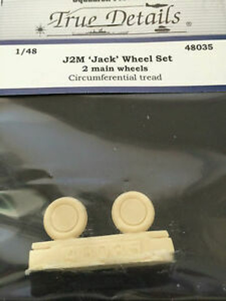 TRU48035 - True Detail 1/48 J2M Jack Wheel Set 2 Main Wheels - Circumferential Tread