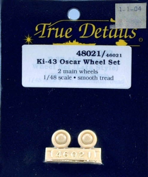TRU48021 - True Detail 1/48 Ki-43 Oscar Wheel Set - Smooth Tread