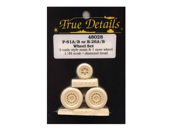 TRU48028 - Tru Detail Wheels: 1/48 P-61/B-26 Diamond