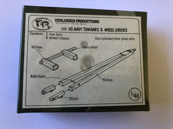 VER308 - Verlinden 1/48 US Navy Tow-Bars & Wheel Chocks