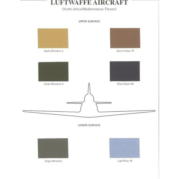 ILICC011 - Iliad Design Luftwaffe Aircraft North Africa/Mediterranean Theater Colour Chips with Camouflage Data