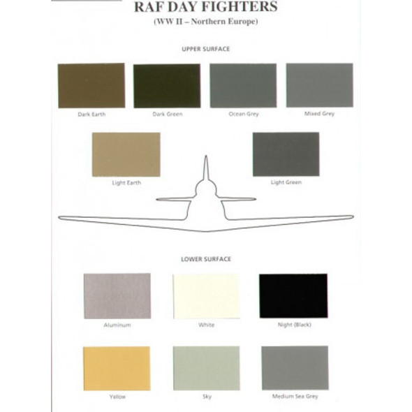 ILICC001 - Iliad Design RAF Day Fighters WWII Northern Europe Colour Chips with Camouflage Data