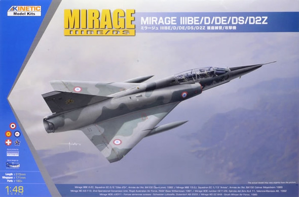 KINK48054 - Kinetic 1/48 Mirage IIIBE/DS MIRAGE IIIBE/D/DE/DS/D2Z