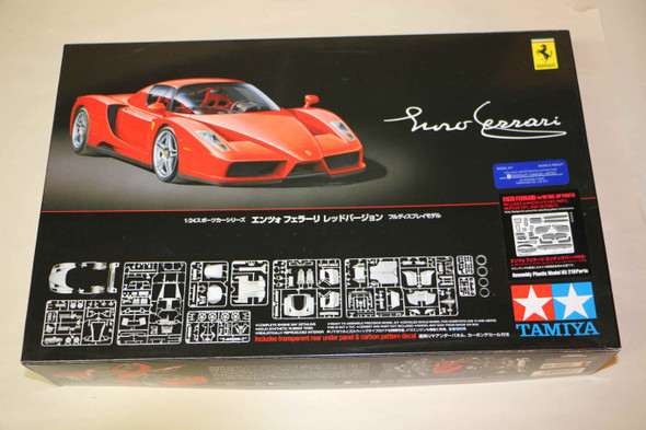 TAM24327 - Tamiya - 1/24 Enzo with detail Up Parts includes transparent rear under panel & carbon pattern decal WWWEB10106463