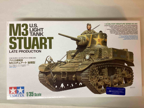 TAM35360 - Tamiya 1/35 U.S. Light Tank M3 Stuart (Late Prod.) - WWWEB10106608