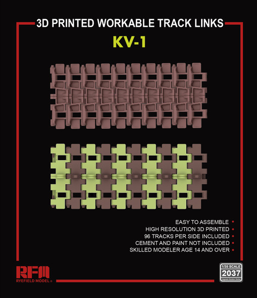 RYE2037 - Rye Field Model 1/35 KV-1 Workable Track Links