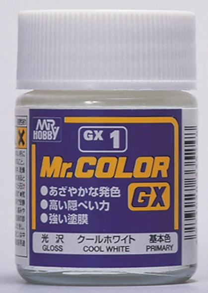 MRHGX1 - Mr. Hobby Gloss Cool White - 18ml - Lacquer