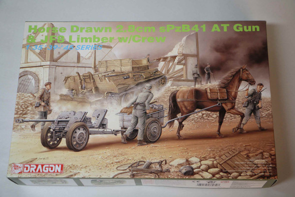 DRA6079 - Dragon - 1/35 Horse Drawn 2.8cm sPzB41 AT Gun & JFO Limber with Crew WWWEB10106978
