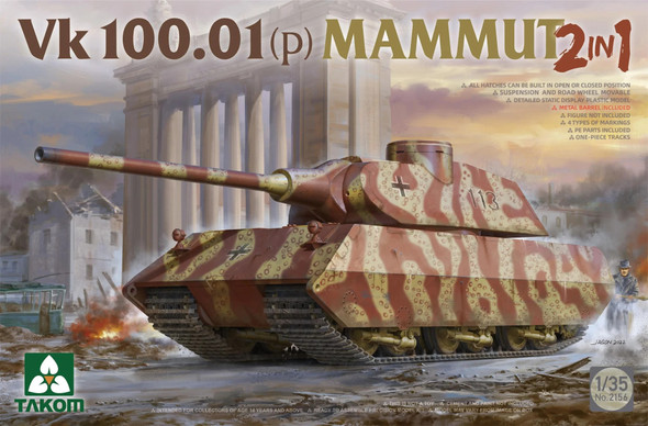 TKM2156 - Takom 1/35 Vk 100.01 (p) Mammut 2in1