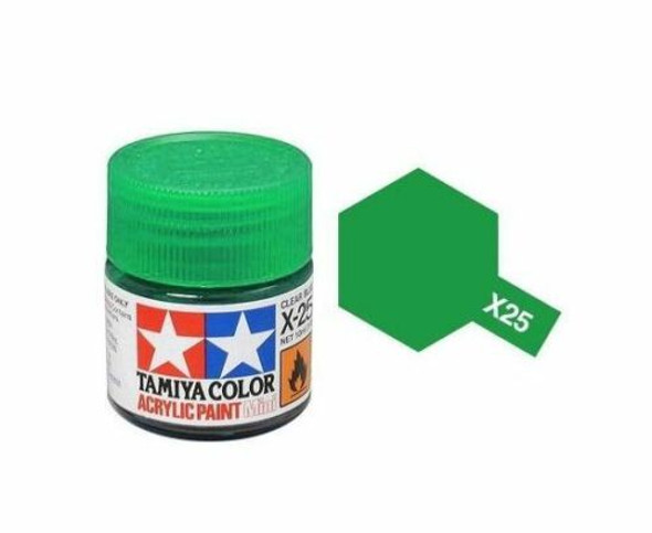 TAMX25 - Tamiya - Gloss Clear Green Acrylic - 10mL Bottle