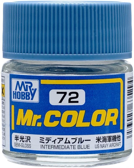 MRHC72 - Mr. Hobby Mr. Color Semi Gloss Intermediate Blue - 10ml - Lacquer