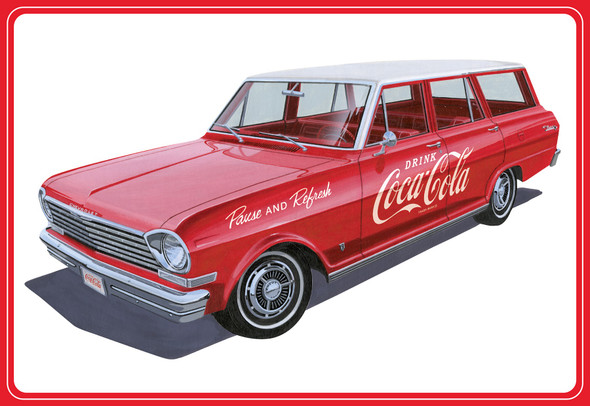 AMT1353 - AMT 1/25 1963 Chevy II Nova Station Wagon Coca-Cola