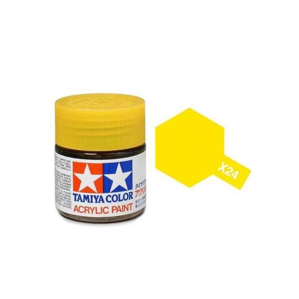 TAMX24 - Tamiya - Gloss Clear Yellow Acrylic - 10mL Bottle
