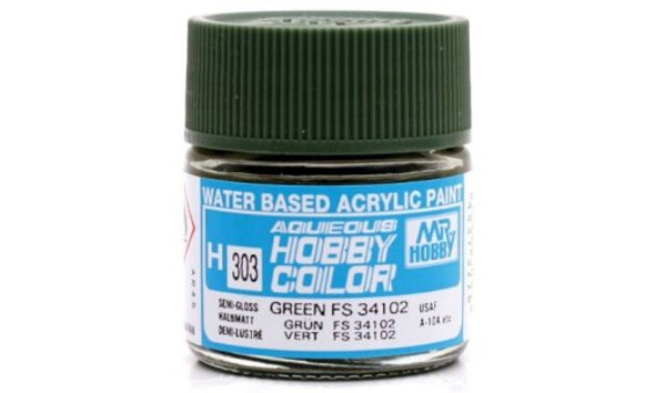 MRHH303 - Mr. Hobby Aqueous Semi Gloss Green FS34102 (Charcoal Lizard Camoflage) - 10ml - Acrylic
