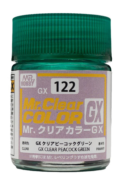 MRHGX122 - Mr. Hobby Mr Color GX Clear Peacock Green