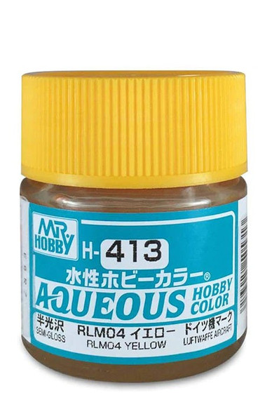 MRHH413 - Mr. Hobby Aqueous RLM04 Yellow [German Luftwaffe Aircraft] - 10mL - Acrylic