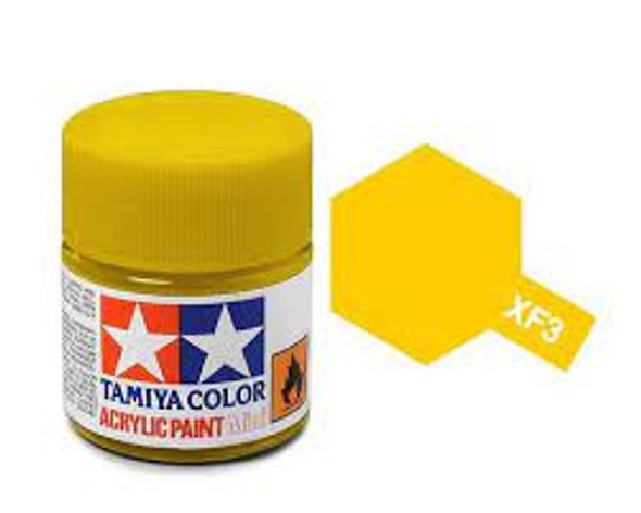 TAMXF3 - Tamiya - Flat Yellow Acrylic - 10mL Bottle