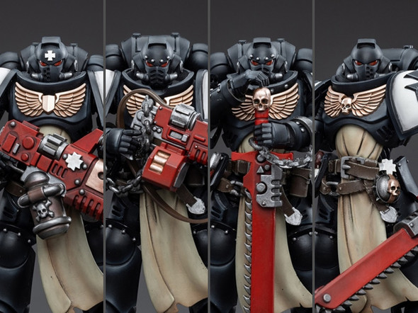 JOTJT3617  - Joy Toy Warhammer 40K: 1/18 Black Templars Primaris Crusader Squad